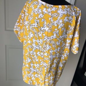 Yellow floral blouse